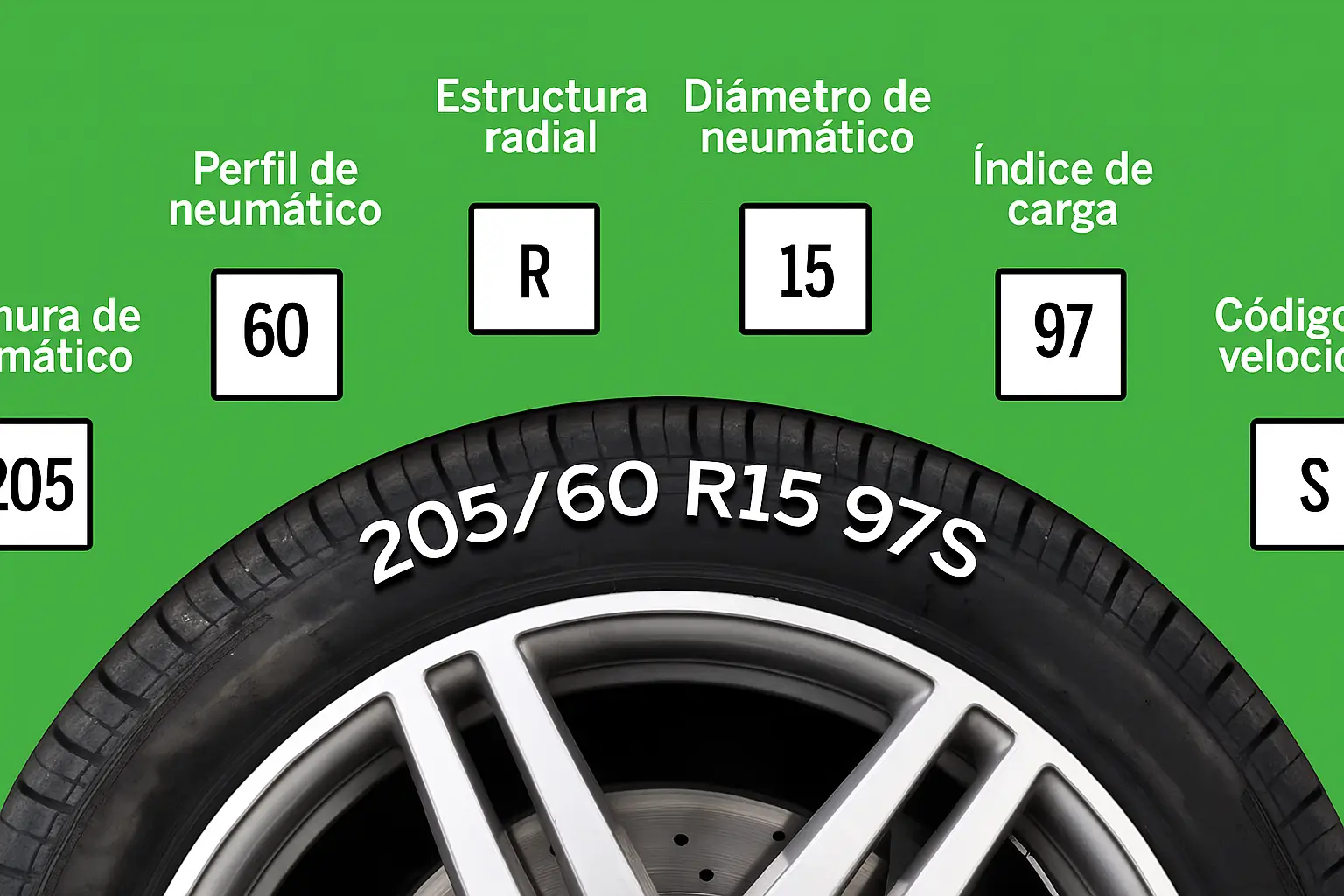 cómo leer un neumático